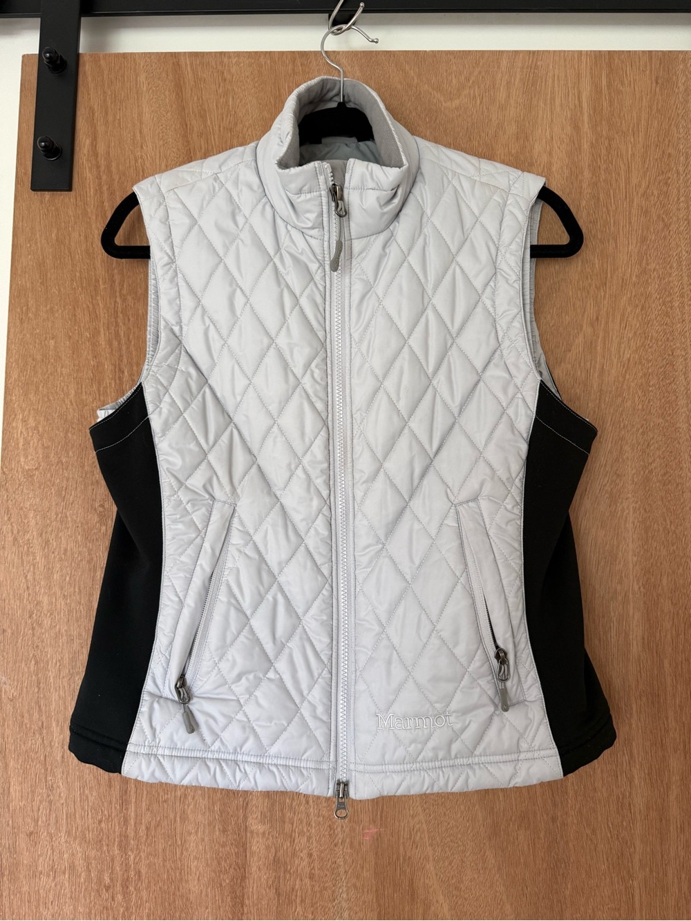 Marmot quilted Kitzbuhel grey black vest Gorpcore utility outdoor size M